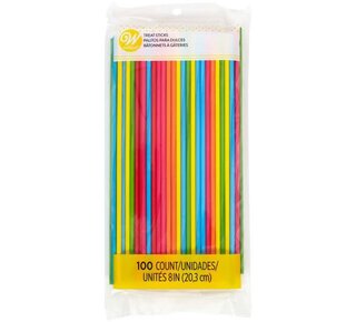 wilton Wilton Gekleurde Lollystokjes 20 cm pk/100