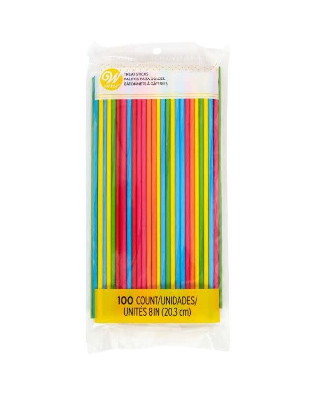 wilton Wilton Gekleurde Lollystokjes 20 cm pk/100
