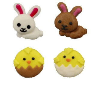 Culpitt Culpitt Suikerdecoratie Konijn en Kuiken 12st.