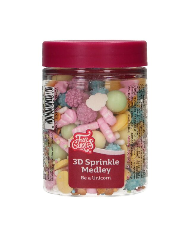Funcakes FunCakes 3D Sprinkle Medley - Be a Unicorn 70g