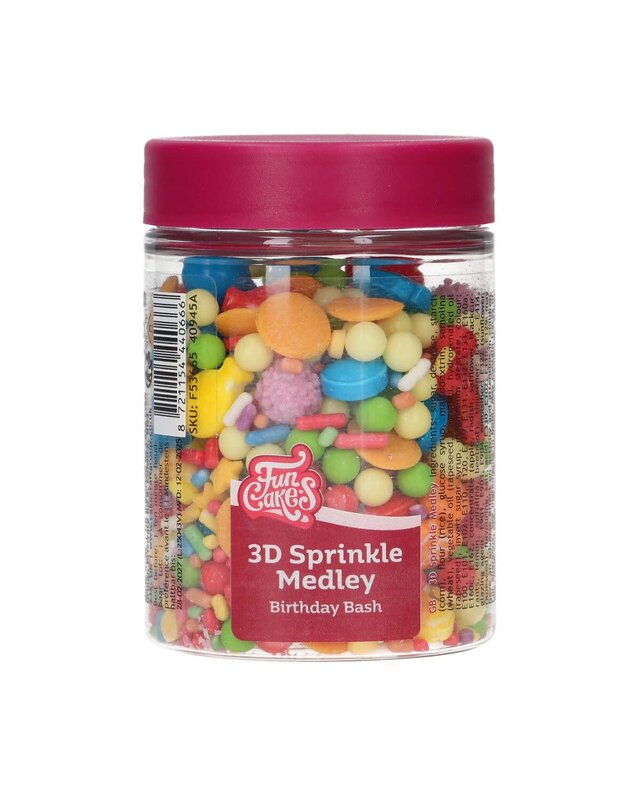 Funcakes FunCakes 3D Sprinkle Medley - Birthday Bash 70g