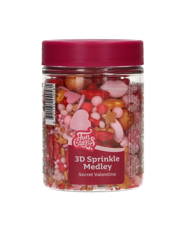 Funcakes FunCakes 3D Sprinkle Medley - Secret Valentine 70g