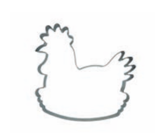 Kip in mand Koekjesvorm