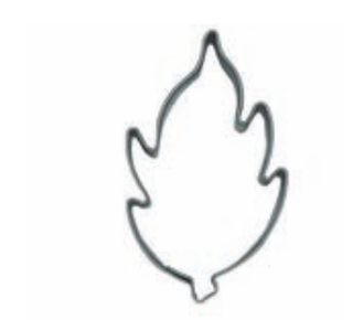 walters koekjesvorm blad of vlam