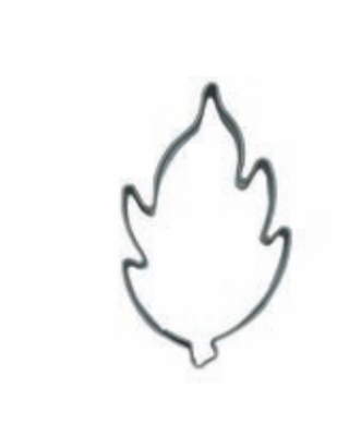 walters koekjesvorm blad of vlam