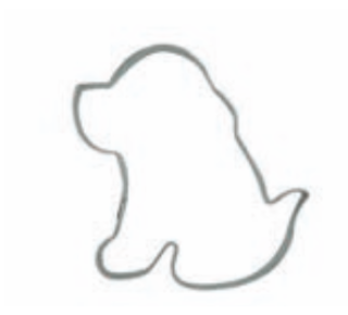 walters Koekjesvorm hond zittend