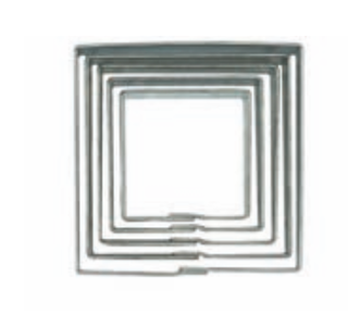 walters set van 5 vierkante koekjesvormen