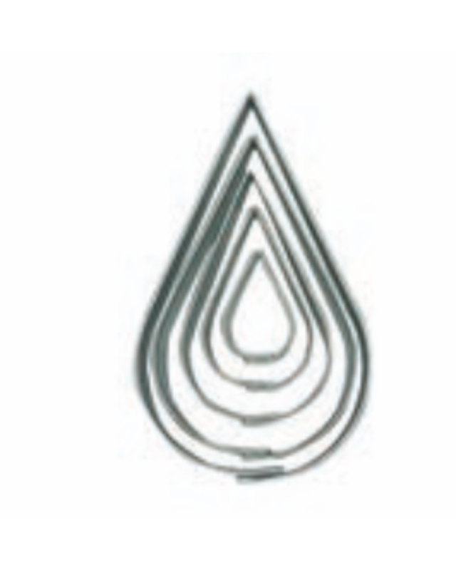 walters set van 5 druppelvormige koekjesvormen