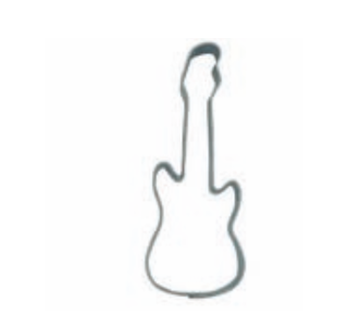 walters Koekjesvorm elektrische gitaar