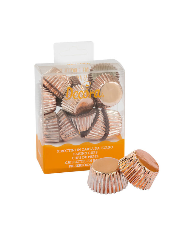 decora Decora rose goud bonbon cups 180 stuks