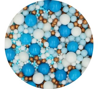 Funcakes FunCakes Soft Pearls Mix Blue Celebration 80g