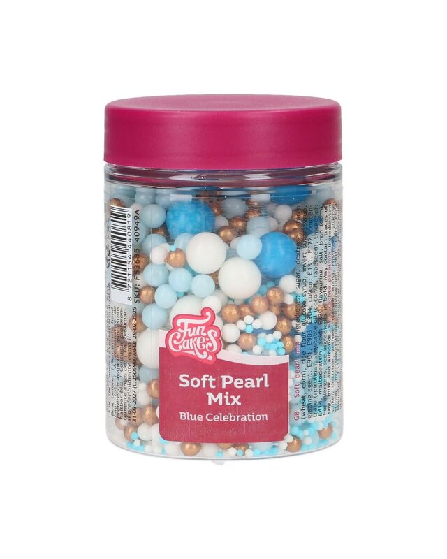 Funcakes FunCakes Soft Pearls Mix Blue Celebration 80g