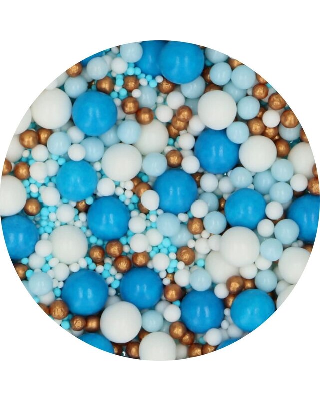 Funcakes FunCakes Soft Pearls Mix Blue Celebration 80g