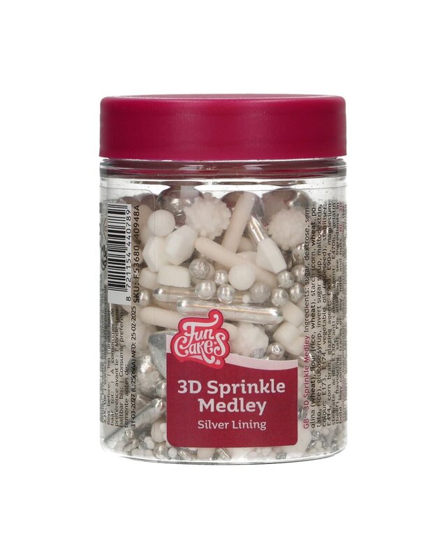 Funcakes FunCakes 3D Sprinkle Medley - Silver Lining 70g