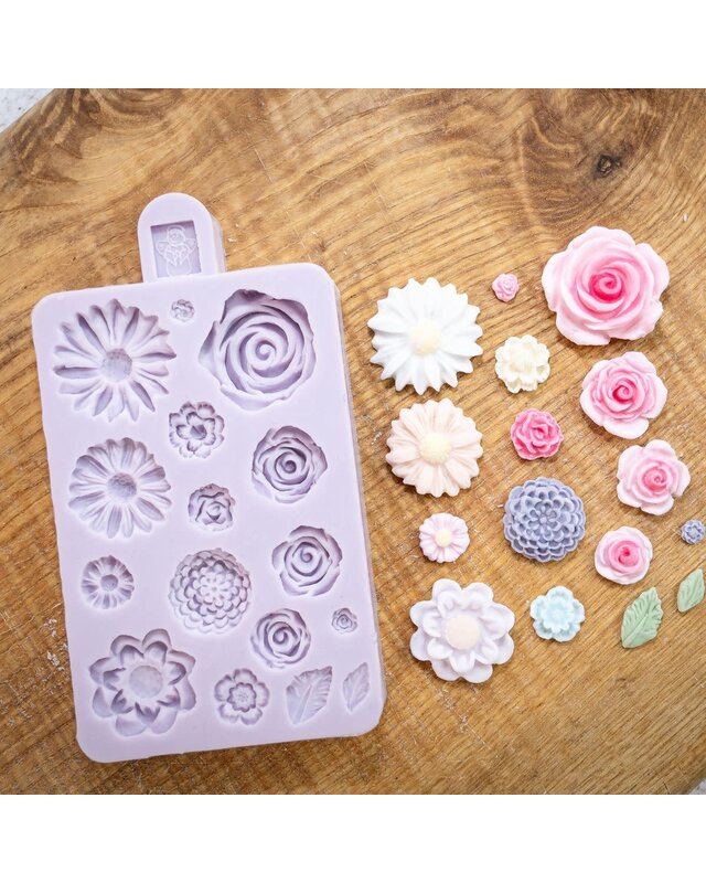 Karen Davies Karen Davies Siliconen Mal - Miniatuur Bloemen