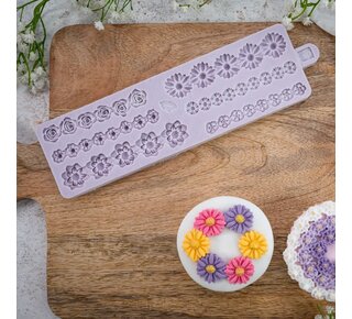 Karen Davies Karen Davies Siliconen Mal - Miniatuur Bloemenranden