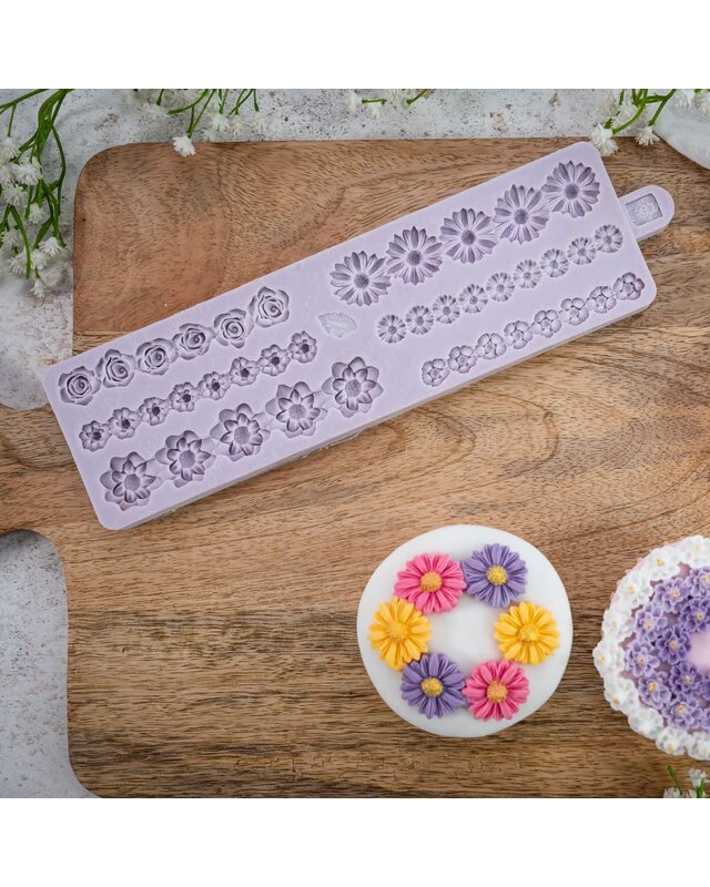 Karen Davies Karen Davies Siliconen Mal - Miniatuur Bloemenranden