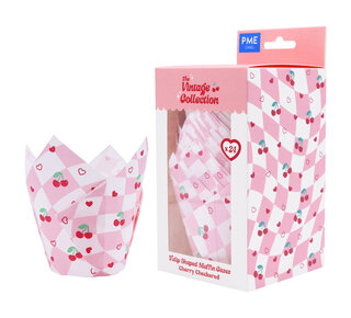 PME PME Muffinvormpjes Tulp kersenruit Pk/24