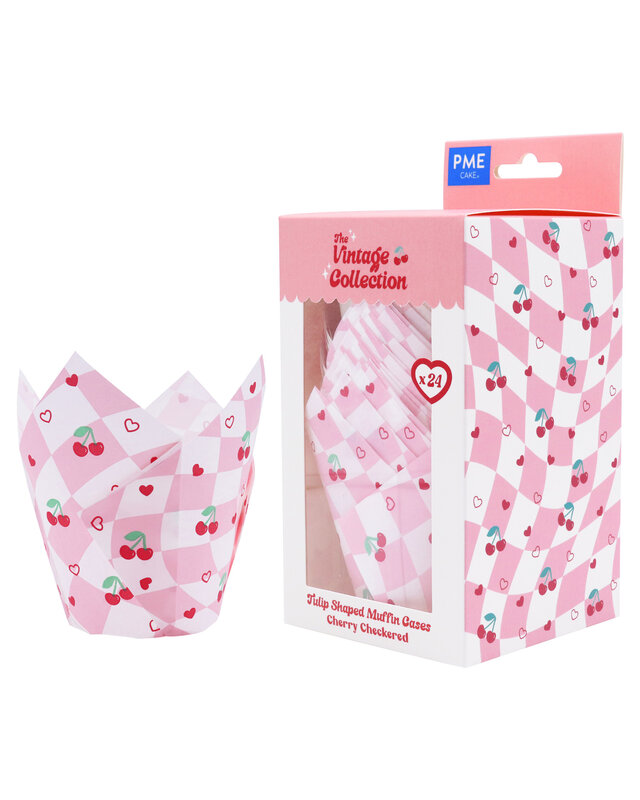 PME PME Muffinvormpjes Tulp kersenruit Pk/24