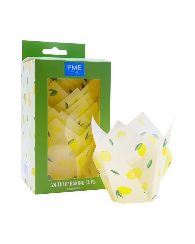 PME PME Muffinvormpjes Tulp citroen Pk/24