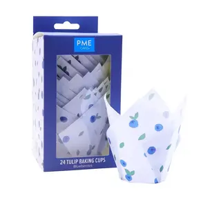 PME PME Muffinvormpjes Tulp blauwe bessen Pk/24