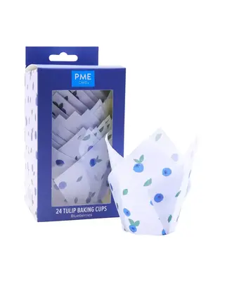 PME PME Muffinvormpjes Tulp blauwe bessen Pk/24