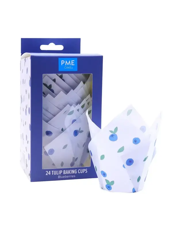 PME PME Muffinvormpjes Tulp blauwe bessen Pk/24