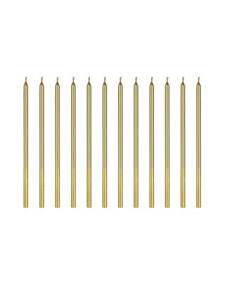 party deco PartyDeco Kaarsen Goud 12/pcs