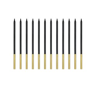 party deco PartyDeco Kaarsen Zwart/Goud 12/pcs