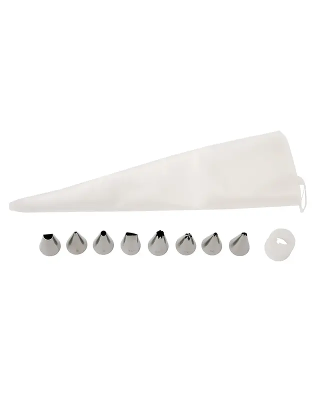 Brand New Cake Spuitmondjes Klein + Spuitzak Set/10