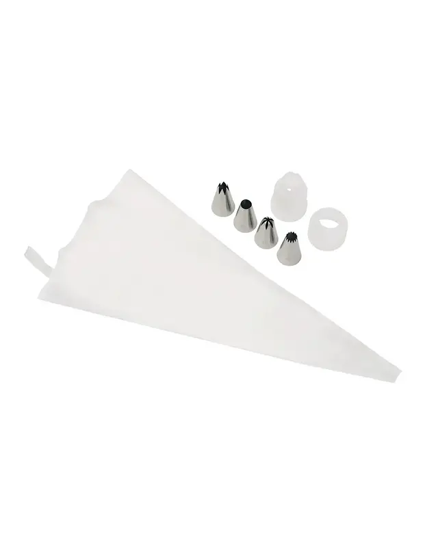 Brand New Cake Spuitmondjes Medium + Spuitzak Set/6