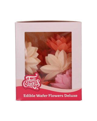 Funcakes FunCakes Eetbare Papieren Bloemen Deluxe Lotus Mix Medium pk/10