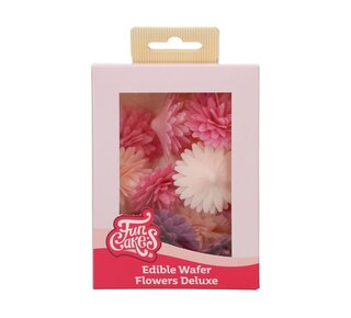 Funcakes FunCakes Eetbare Papieren Bloemen Deluxe Pompom/Margriet Mix Medium pk/12