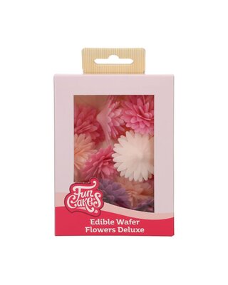 Funcakes FunCakes Eetbare Papieren Bloemen Deluxe Pompom/Margriet Mix Medium pk/12