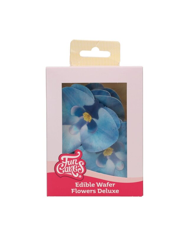 Funcakes FunCakes Eetbare Papieren Bloemen Deluxe Orchidee Blauw Medium pk/10