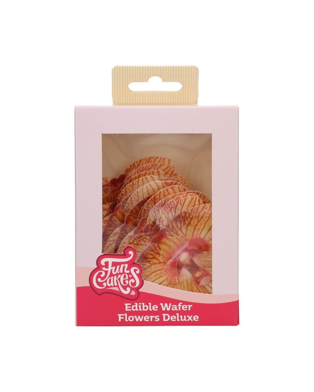Funcakes FunCakes Eetbare Papieren Bloemen Deluxe Orchidee Goudbruin Medium pk/10