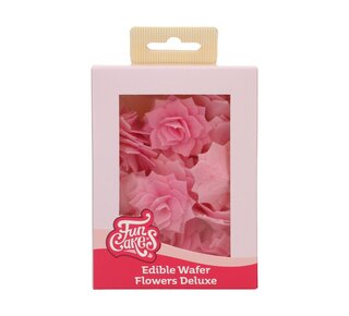 Funcakes FunCakes Eetbare Papieren Bloemen Deluxe Rose Rosalia Roze Medium pk/15