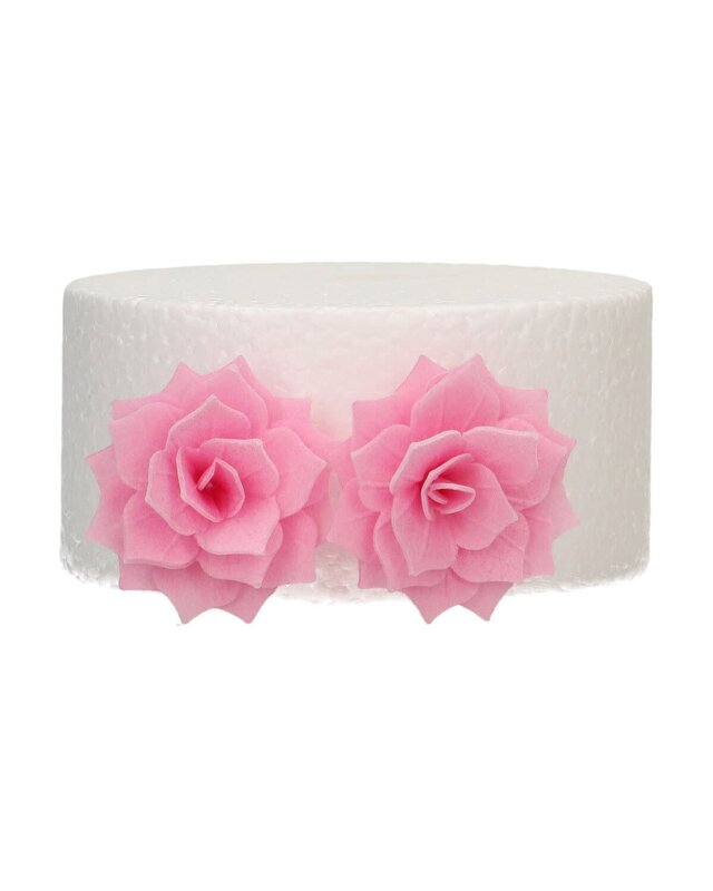 Funcakes FunCakes Eetbare Papieren Bloemen Deluxe Rose Rosalia Roze Medium pk/15