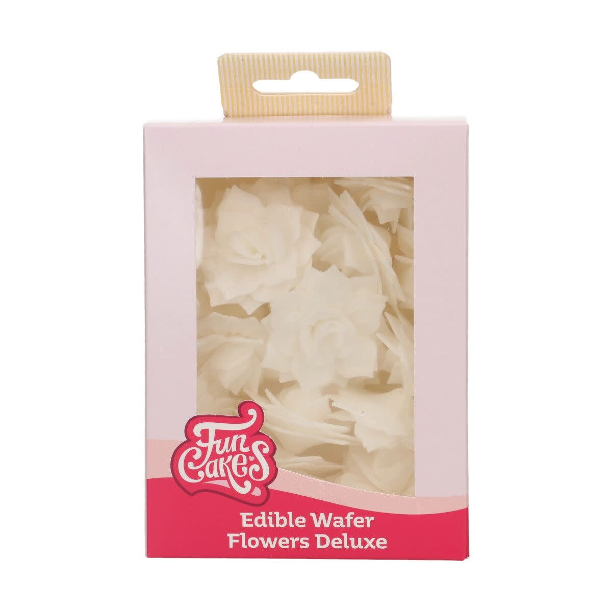 Funcakes FunCakes Eetbare Papieren Bloemen Deluxe Rose Rosalia Wit Medium pk/15
