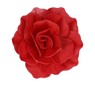 Funcakes FunCakes Eetbare Papieren Bloemen Deluxe Rose Pastella Rood Groot pk/1