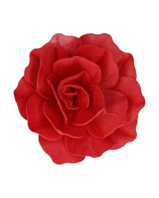 Funcakes FunCakes Eetbare Papieren Bloemen Deluxe Rose Pastella Rood Groot pk/1