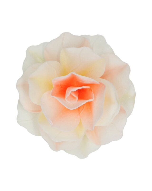 Funcakes FunCakes Eetbare Papieren Bloemen Deluxe Rose Pastella Geel/Oranje Ombre Groot pk/1