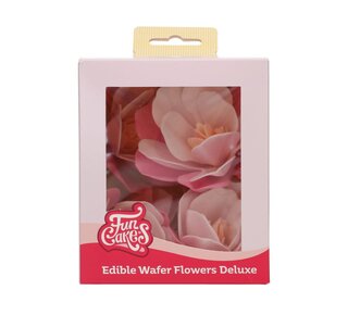 Funcakes FunCakes Eetbare Papieren Bloemen Deluxe Magnolia Roze Groot pk/6