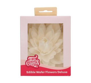 Funcakes FunCakes Eetbare Papieren Bloemen Deluxe Dahlia Wit Groot pk/1