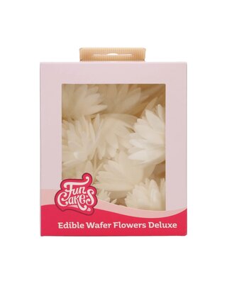 Funcakes FunCakes Eetbare Papieren Bloemen Deluxe Aster Wit Medium pk/14