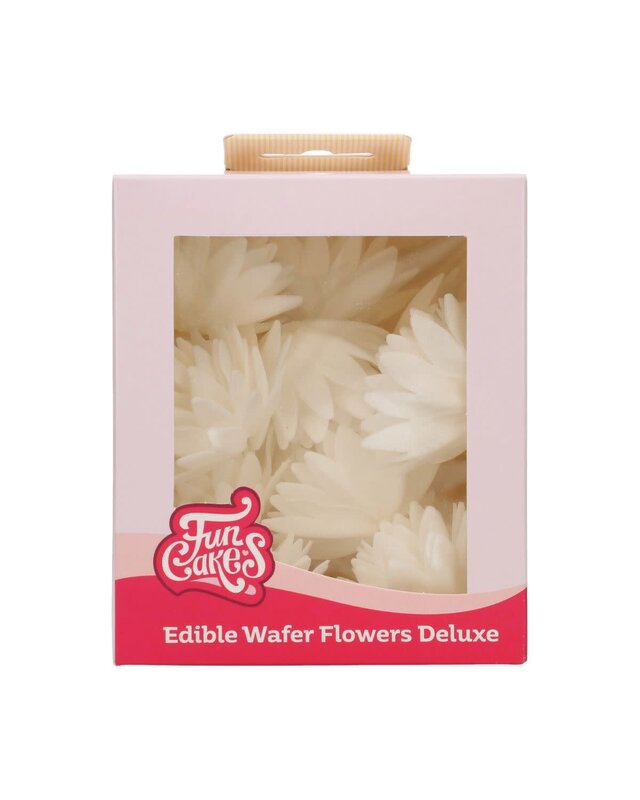Funcakes FunCakes Eetbare Papieren Bloemen Deluxe Aster Wit Medium pk/14