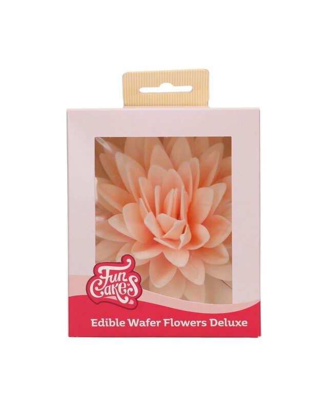Funcakes FunCakes Eetbare Papieren Bloemen Deluxe Pioenroos Oranje Ombre Groot pk/1