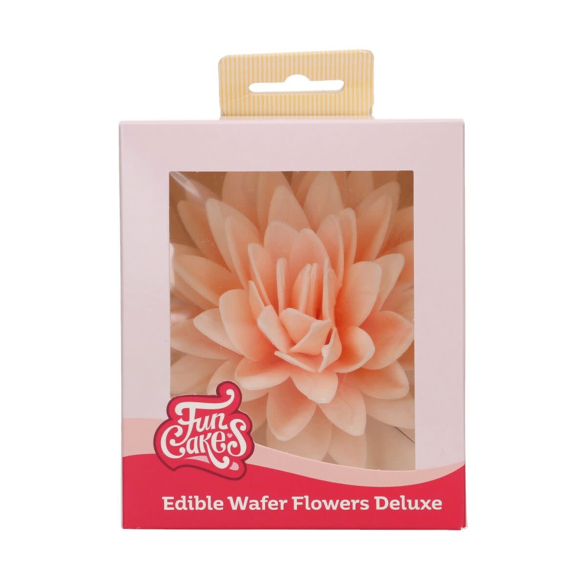 Funcakes FunCakes Eetbare Papieren Bloemen Deluxe Pioenroos Oranje Ombre Groot pk/1