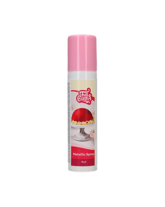 Funcakes FunCakes FunColours Metallic Spray -Red- 100ml