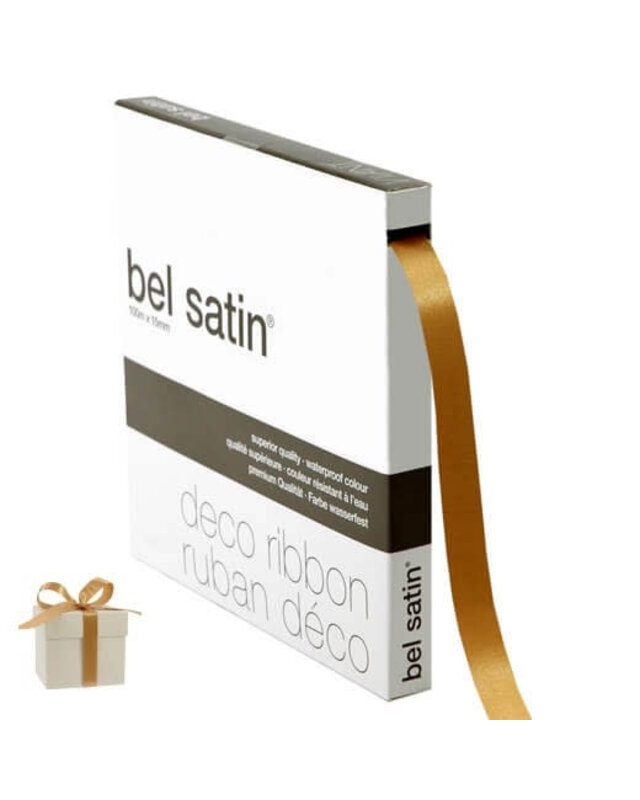 Bel Satin Lint Satijn Goud 15mmx100 cm